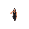 Robe noire semi transparente dos nu 